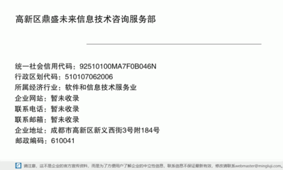 高新区鼎盛未来信息技术咨询服务部